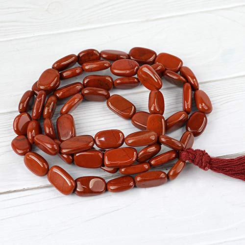 Image of Reiki Crystal Products Natural Oval Crystal Beads Mala Necklace Collection for Men & Women, Reiki Energized Gemstone Jewellery for Meditation, Mindful Living, Spiritual Decor & Everyday Fashion Styling