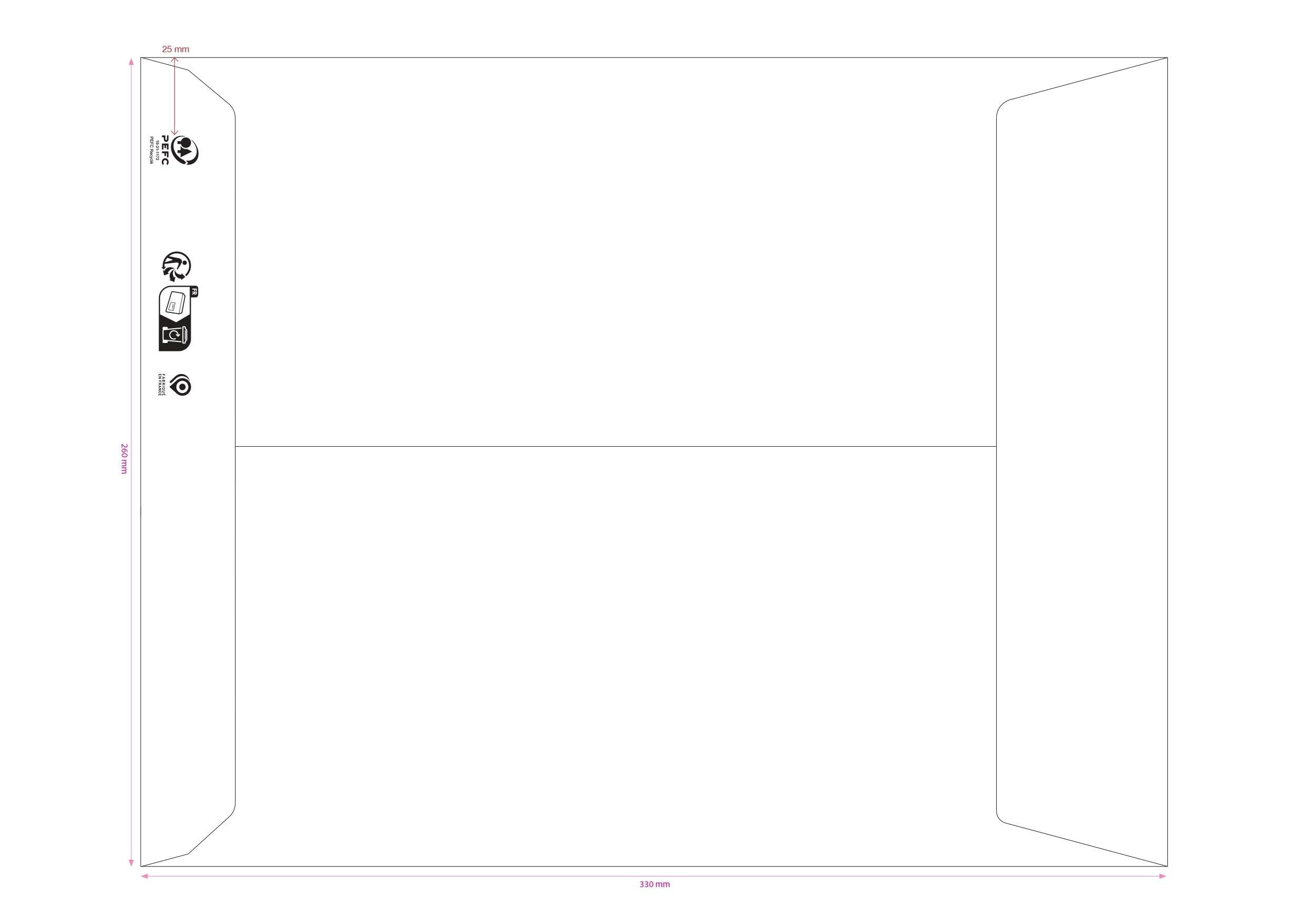 GPV Boite de 250 Pochettes d'expédition 24: 260 x 330 mm kraft 90g Brun