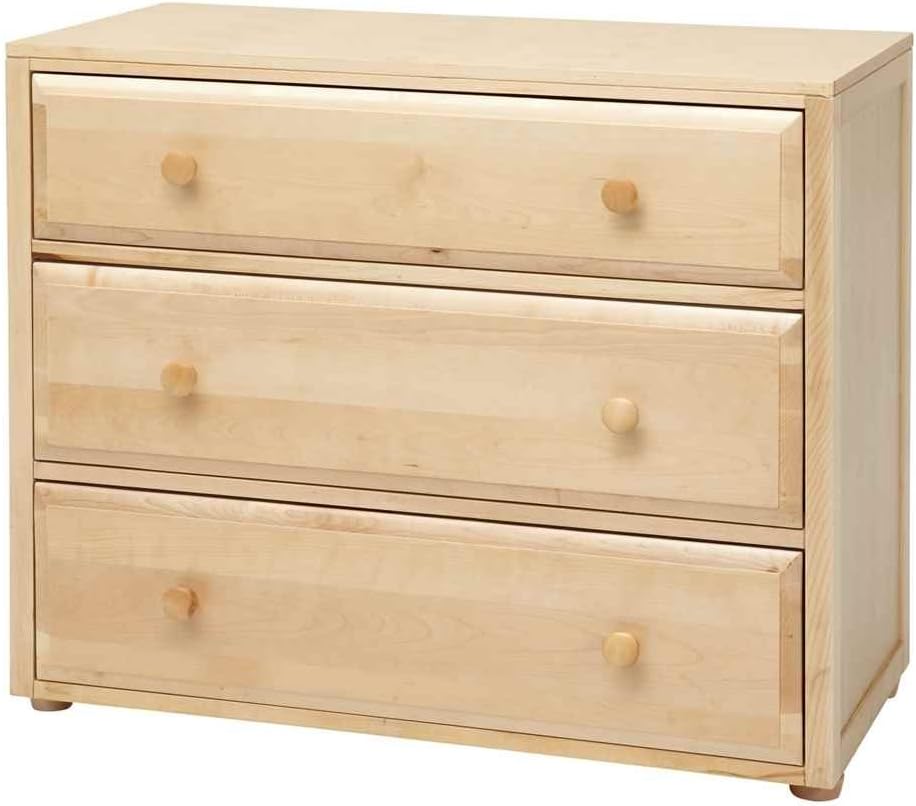 Natural wood 3 drawer dresser Clearance
