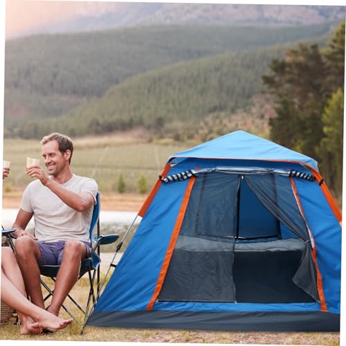 Carpa plegable de camping de tela Oxford espaciosa para 2 personas miniatura 6