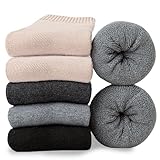 [MOSOTECH] 靴下 レディース 暖かい 冬 5足セット 厚手 防寒 厚手 あったか 吸汗消臭 耐久性 保温 登山 靴下