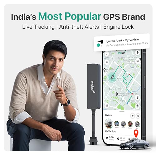 Image of Onelap Micro GPS (with 4G SIM + Remote Engine Lock Compatible) - Wired Hidden GPS Tracker for Bike, Car, EV, Trucks | Live Location | Engine ON /Off Alerts | Anti Theft Alarm | 1 Year Android & iOS App