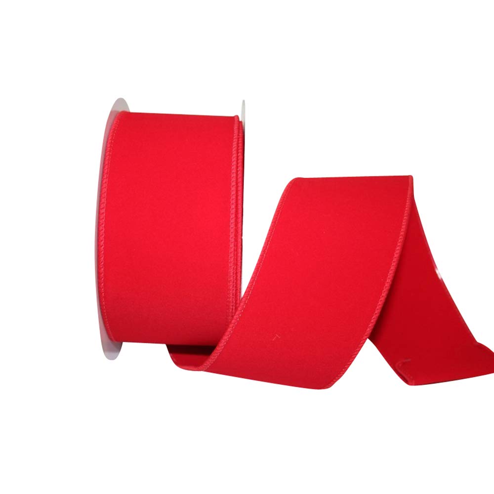 Ruban rouge de 6,3 cm x 9,1 m pour toutes vos décorations de fête créatives
