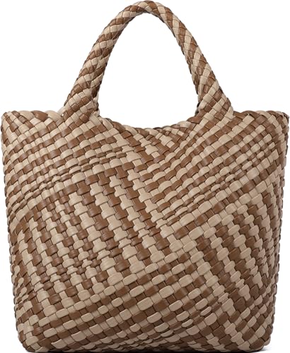 Image of Vegan Leather Purses for Women, Handmade Purses and Handbags Summer Beach Travel Tote Shoulder Bag | WOVEN