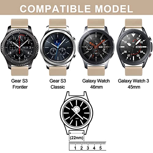 Meliya 3 Pack Bands For Samsung Gear S3 Frontier/Classic Bands For Women Men, 22Mm Soft Tpu Sport Strap Replacement Band For Samsung Gear S3 Frontier/Gear S3 Classic Smartwatch thumb #2