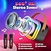 LED Mini Karaoke Machine for Kids:Christmas Birthday Gifts for Boys 3 4 5 6 7 8 9 10 Year Old Kid Microphone Toys for Boy Ages 4-8 Portable Bluetooth Speaker with 2 Wireless Mics for Kids Girls Adult