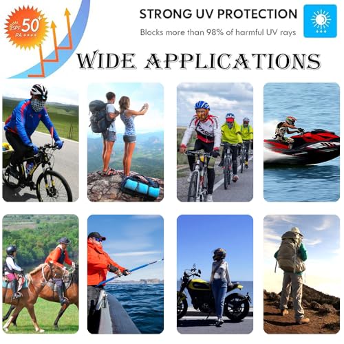 Image of 9-Pack Balaclava Face Mask for Men & Women - UV Protection Neck Gaiter, Multi-Use Cycling Mask & Breathable Headband