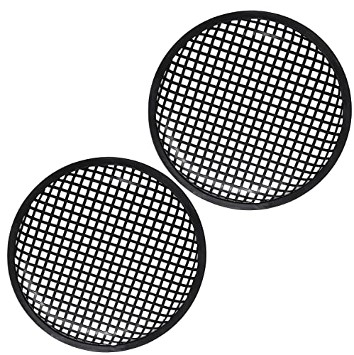 AERZETIX - C66075 - Set di 2 griglie rete di protezione per altoparlante/scatola/subwoofer - diametro 258mm - colore nero - musica sonorizzazione auto veicolo