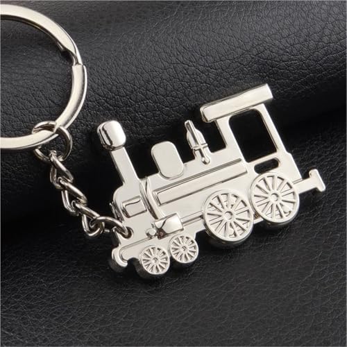 Bijoux en métal pour homme avec pendentif train vapeur rétro