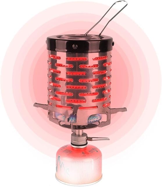 AlixinDssm ALIXIN-Portable Camping Stove Mini Tent Heating Stove,Stove Heater Adaptor for Outdoor Backpacking Hiking Traveling BBQ and Butane Gas Stove Burner Fishing Outdoor Tent Heating Cover Tool.