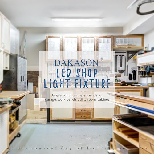 Dakason 2Ft Led Ceiling Light For Garage Flush Mount, 18W 2160Lm Led Shop Lighting Closet Light Fixture thumb #6