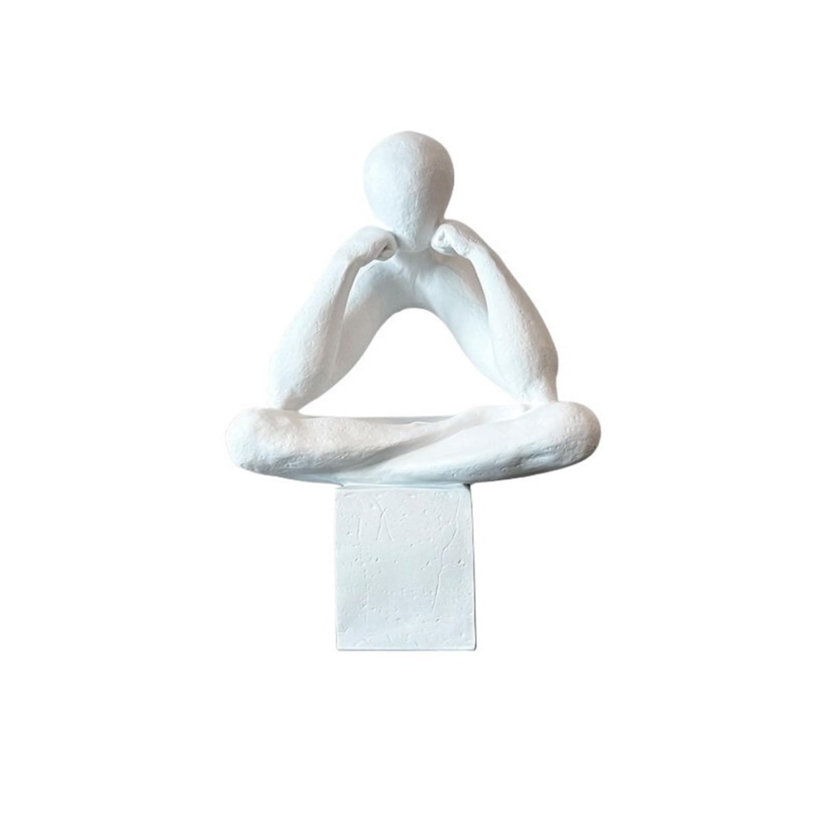 Zhaoj24-05 Art Sculptures Minimally Creative Portrait Ornaments Abstract Art Sculptures Home Wine Cabinet Artworks(White)