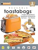 Toastabags Toasterbeutel, Doppelpack, 100-mal verwendbar, Gold