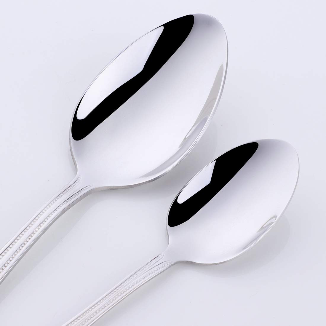 Buyer Star Set di posate, 24 coltelli da tavola in acciaio inox, forchette, cucchiai da dessert, cucchiaini da tè, set di posate classiche per 6, stoviglie di base lucidate a specchio