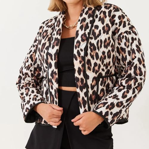 Leopard Print Jacket Quilted Jackets Baggy Jacket Puffer Coat Casual Jackets Y2k Jackets Streetwear Clothes4