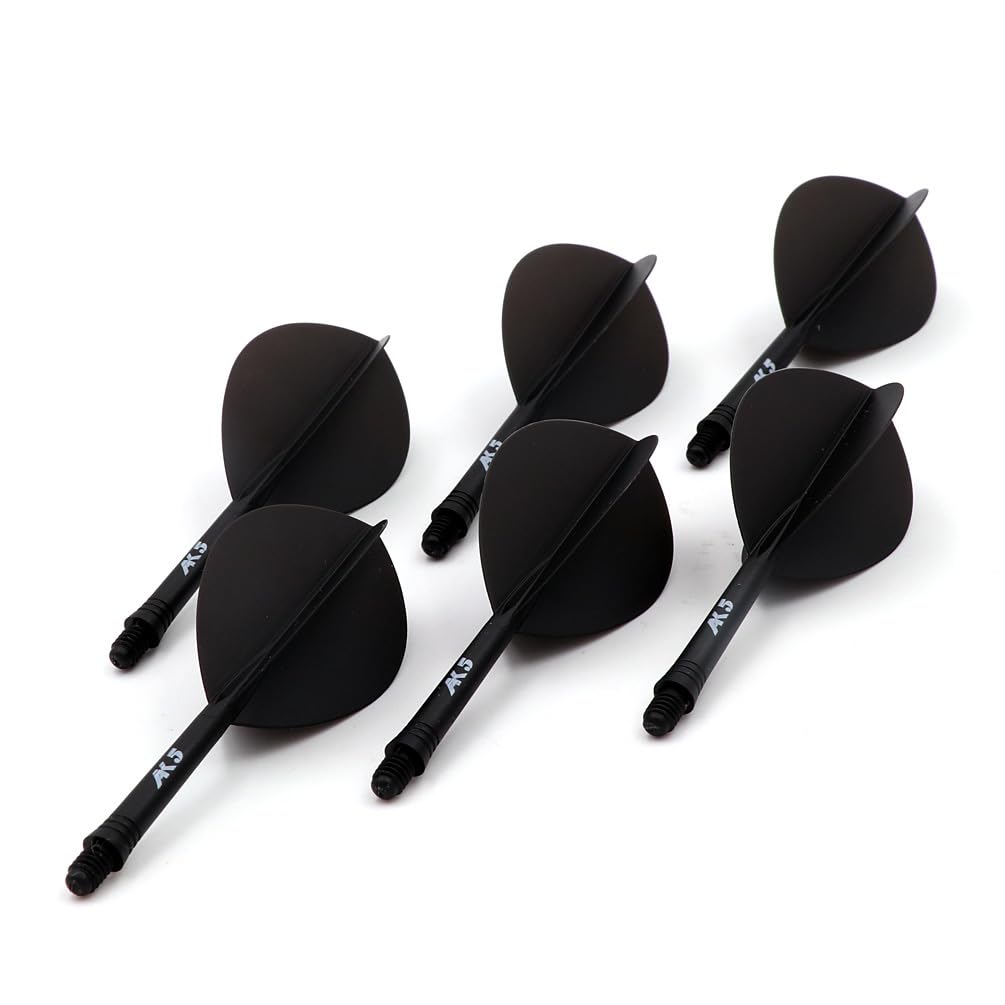 CUESOUL 6 Stück ROST integrierte Dartschäfte und Flights