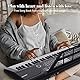 Digital Piano Klavier 61 Tasten & Noten Notenständer-Tragbares Elektronisches Keyboard-Musikinstrument mit Lautsprechern und Unterrichtsmodi,Begleitautomatik Geeignet für Anfänger/Erwachsene-A3