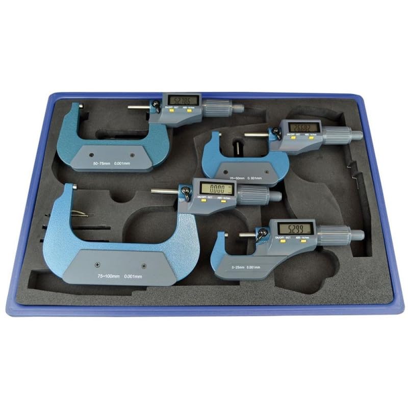 Jeu de 4 micromètres digitaux en coffret - 10