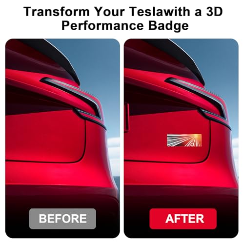 Image of Emblem Stickers Compatible with Tesla Model 3 Y X S Cybertruck, Performance Edition Ludicrous Decal for Rear Trunk Accessories Sticker Decal Decorations