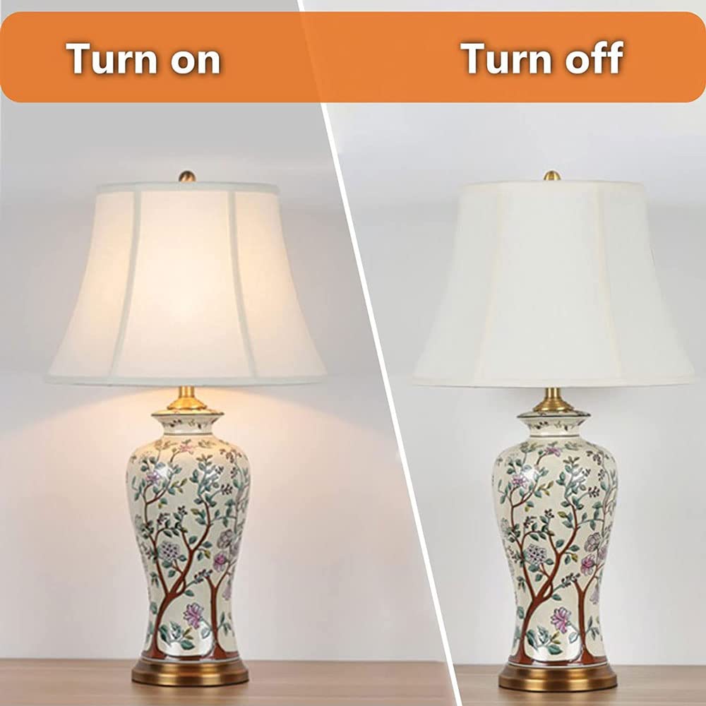 Duża Ceramiczna Lampa Stołowa, Ręcznie Malowana Porcelanowa Powierzchnia, Klasyczna Lampka Nocna Na Biurko Z Abażurem Do Sypialni, Salonu, Gabinetu I Czytania