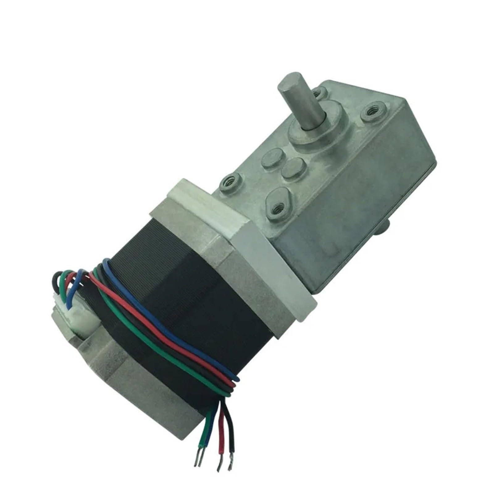 Motor de reducción de velocidad de gusano Motor de CC de 12 V A58SW-42BYS, motorreductor de tornillo sin fin, motor reductor de 24 V, doble eje de salida, alto par, sincronizable, autoblocante(Ratio 1