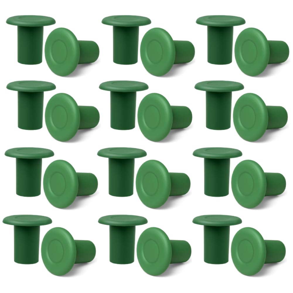 SISI UK Garden Cane Safety Caps – Soft Rubber End Protectors for Bamboo Plant Stakes – Flexible Weatherproof Covers for Plant Support Canes (Pack of 24)