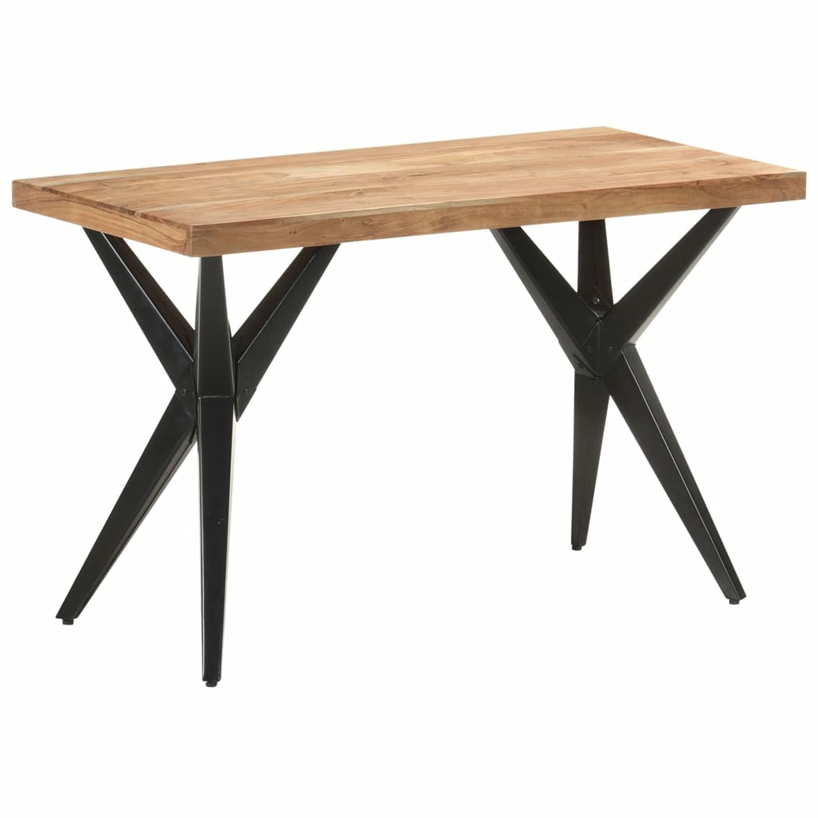 Mesa de Comedor Mesa Salón Cocina Mueble para Salon Oficina Despacho Robusto y Moderno Madera Maciza de Acacia 120x60x76 cm