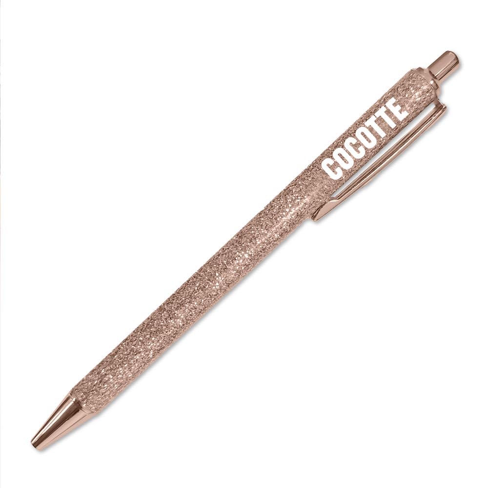Stylo a Paillettes Rose Gold cocotte
