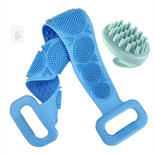 Firefly-web Best back scrubber for man women silicone body bath brush long handle,hair scalp massager shampoo brush set,exfoliating brush soft set for body,Level up your bath cleaning experience