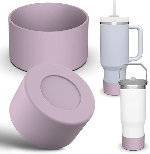 Miniatura 1 de Bota de silicona para parachoques de 2 piezas para Stanley Quencher H2.0 de 40 onzas, 30 onzas y vasos IceFlow de 20 onzas y 30 onzas, funda