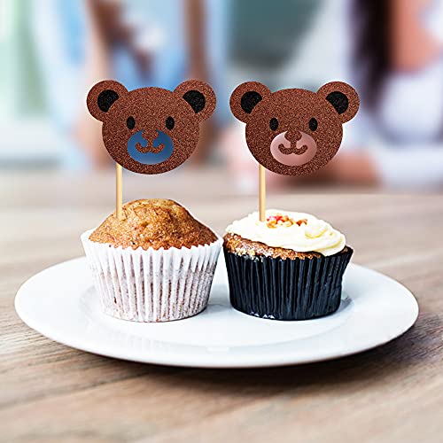 30 Stück Bären Cupcake Topper, süßer Bär, Cupcake Dekorationen, Kinderparty, Babyparty, Tiere, Motto-Feier, Geburtstag, Party Dekorationen