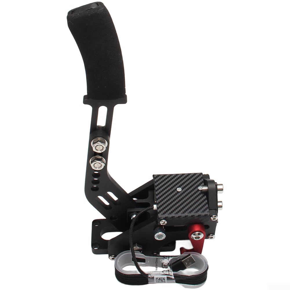Sim Racing Frein à main USB PC Drift Brake avec tension réglable, levier en alliage d'aluminium pour Logitech G27 G29 G920, compatible avec Assetto pour CORSAs DiRT Rally Games (noir)