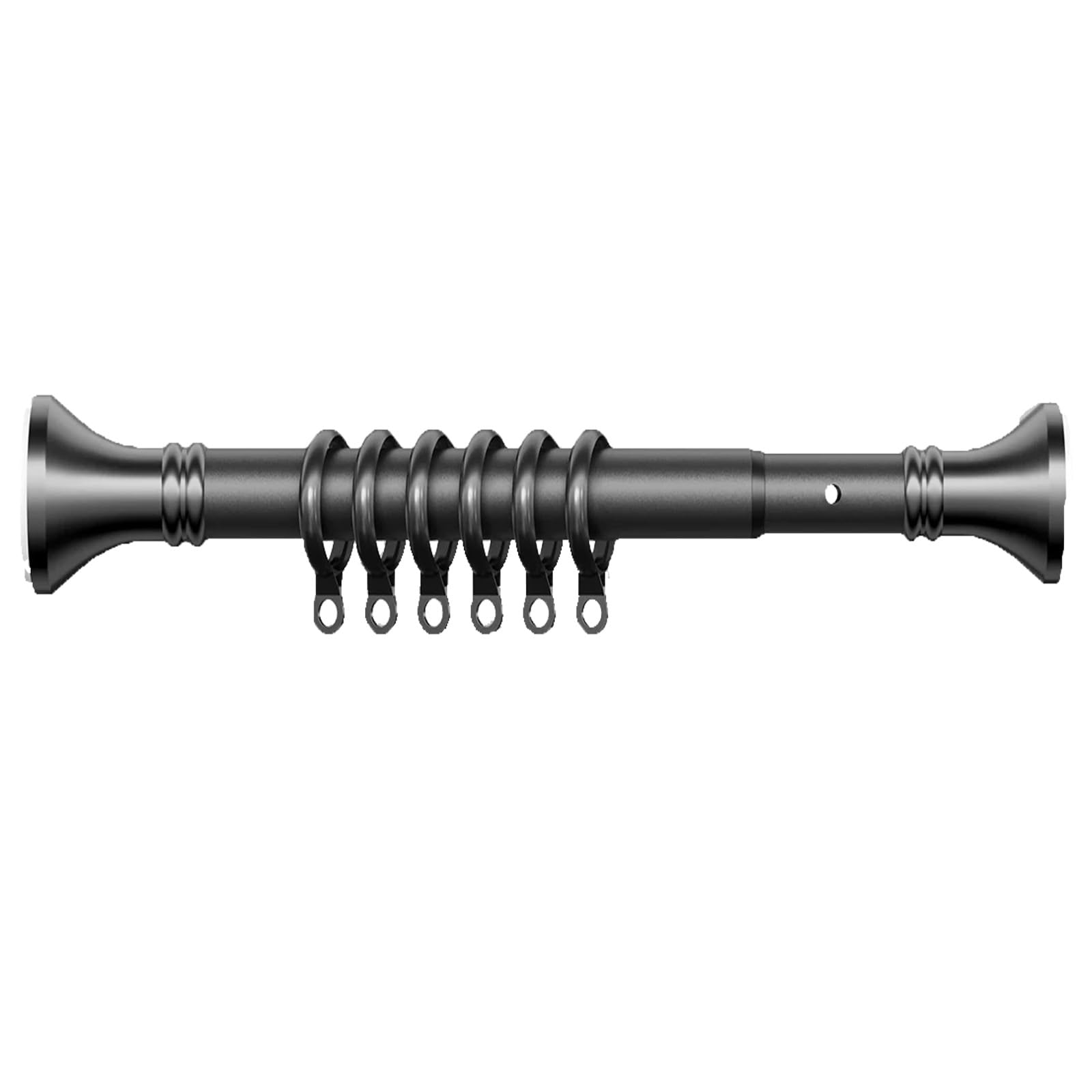 Heavy Duty Shower Curtain Rod, No Drilling Tension Curtain Rod, Carbon Steel, Nonslip for Bathroom Window Wardrobe(Black,210-300cm/82-118in)