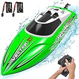 VOLANTEXRC Ferngesteuertes Boot Schnelle Geschwindigkeit RC Boot, 20MPH 2.4 GHZ Rennboote mit 2 wiederaufladbaren Batterien Spielzeug für Jungen Mädchen Erwachsene (795-4)
