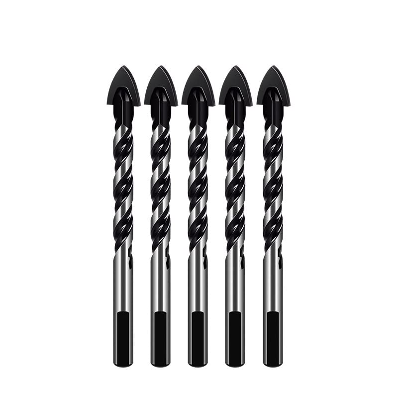 Juego de brocas triangulares for azulejos, 1/5/10 Uds., Kit de brocas de Metal multifuncional, brocas for perforar ladrillos de hormigón y cerámica, 6, 8, 10, 12mm(12mm 5pcs)