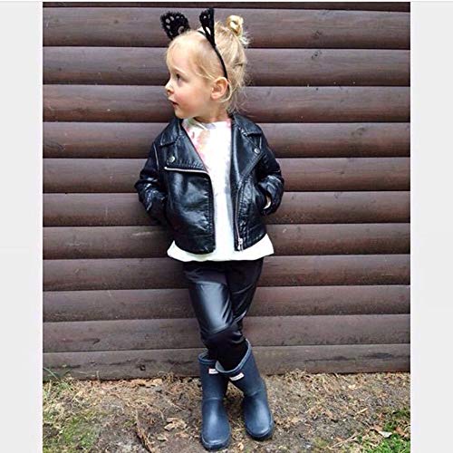Boys Spring Faux Leather Moto Jackets Kids Zipper Fall Coats Outerwear Girls Leather Jacket Zipper Coat4