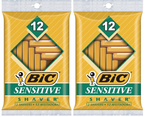 Bic Single Blade Shavers Sensitive Skin - 12 ct - 2 pk