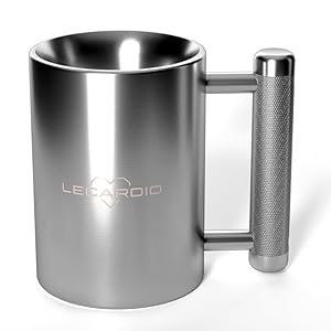 Heavy Mug 8KG/18LB 10 oz – Stainless Steel Fitness Water Cup | Durable Weightlifting Plate Design | Gym, Workout, and Coffee Enthusiast Gift | BPA-Free Sports Bottle