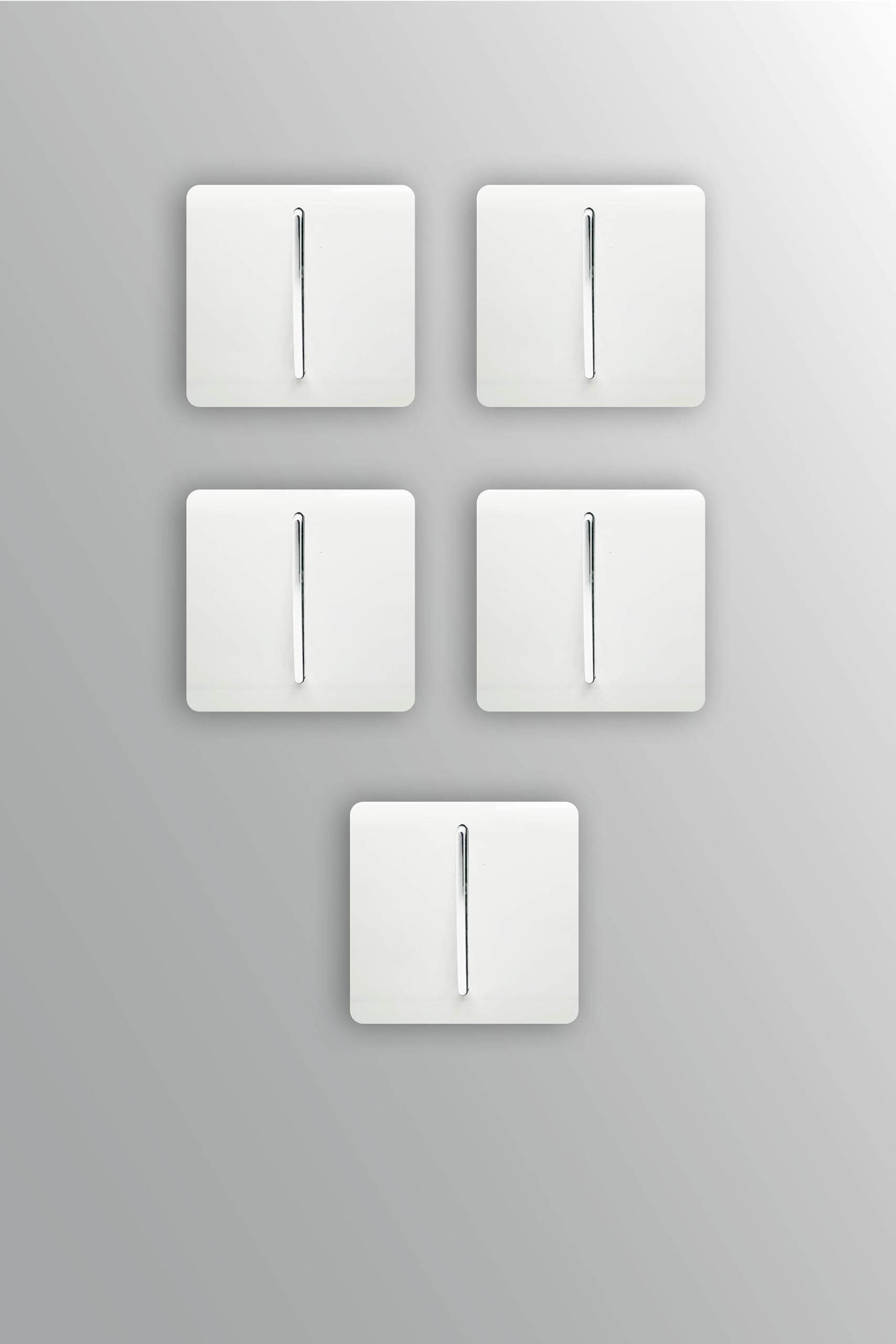 Trendi Modern 1 Gang 1 or 2 way Screwless Rocker Light Switch in Ice White (Pack of 5) - Image 2