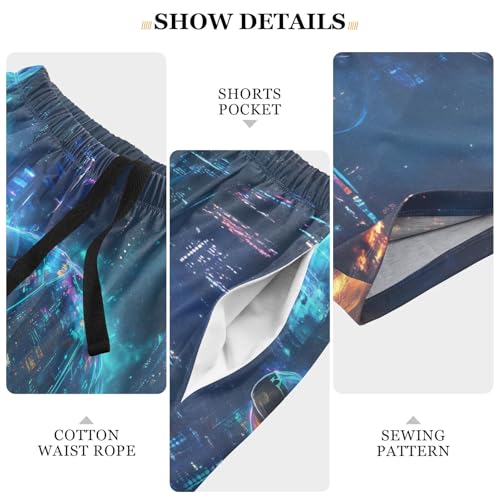 Dragon Thunder Men's Pajama Shorts Lounge Sleep Shorts Pjs Bottoms Pants4