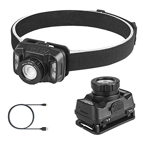 JINGYAN Reflektory Nowy oświetlenie Headlamp Outdoor Camping Night Riding Light USB Ładowanie Reflektory Reflektorów Nocny Uruchom Eksplorator Focus Lights
