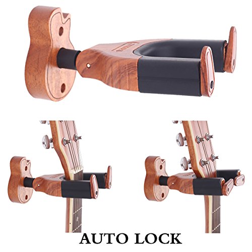 Crochet de guitare avec verrouillage automatique – Support mural pour guitare – Design créatif – Base en bois – Compatible avec tous les instruments de musique – Porte-clés inclus - Les Beatles, Paul McCartney, John Lennon, RIngo Starr, George Harrison Crochet de guitare avec verrouillage automatique - Support mural pour guitare - Design créatif - Base en bois - Compatible avec tous les instruments de musique - Porte-clés inclus – Image 3