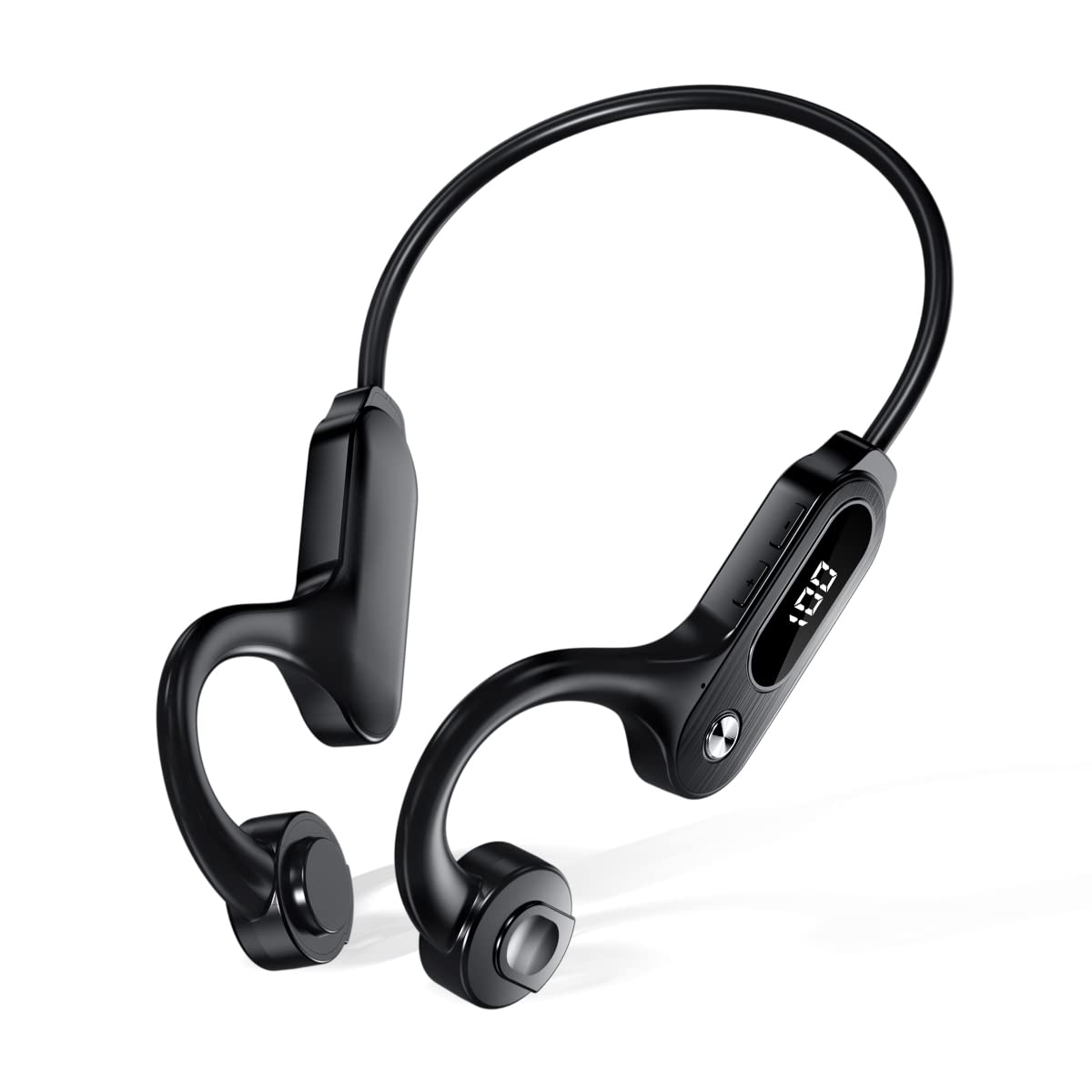 CoastacloudBone Conduction Headphones Open Ear Bluetooth 5.3 Headphones with LED Digital Display, Sweat Resistant Wireless Earphones with Built-in Mic for Cycling, Running, Hiking, Driving