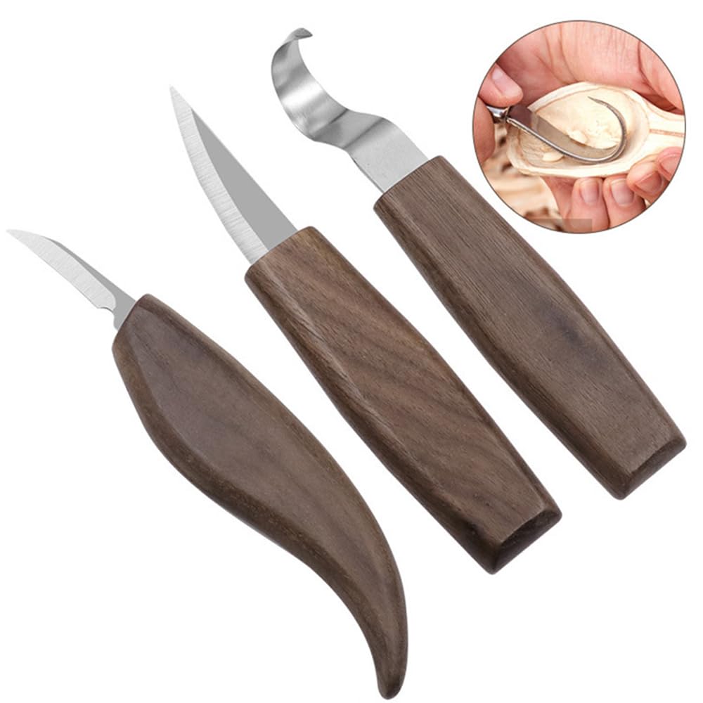 BeaverCraft Basic Set of 4 Knives S07 Book houtsnijset met houten