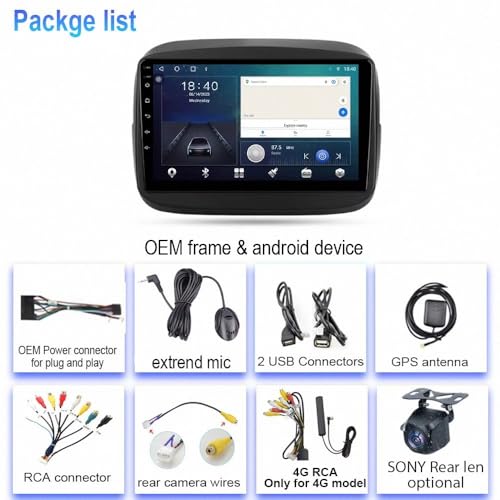 Pantalla Android de 8G+256G con Carplay Inalámbrico y Bluetooth 7