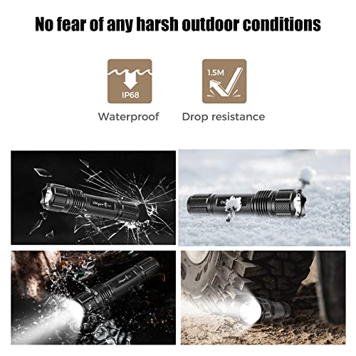 Image of E25 LED Flashlight, 500 Lumen Small Compact Bright EDC Pocket Flashlights with High /Low /SOS Light Modes, IPX6 Waterproof, for Outdoor Camping Searching Emergency