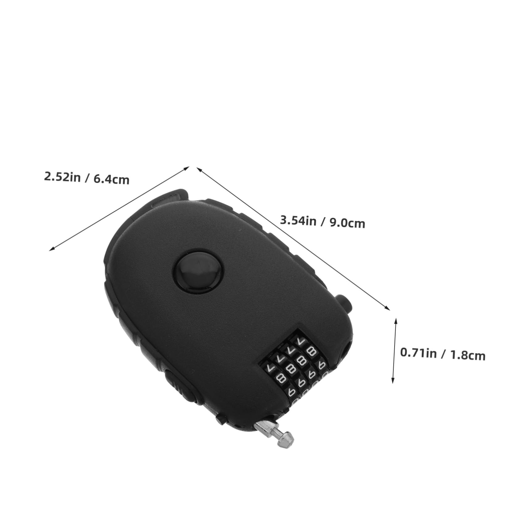 Ciieeo Adjustable Retractable Bike Lock Lightweight Flexible Steel Cable Lock Portable Extendable for Helmets