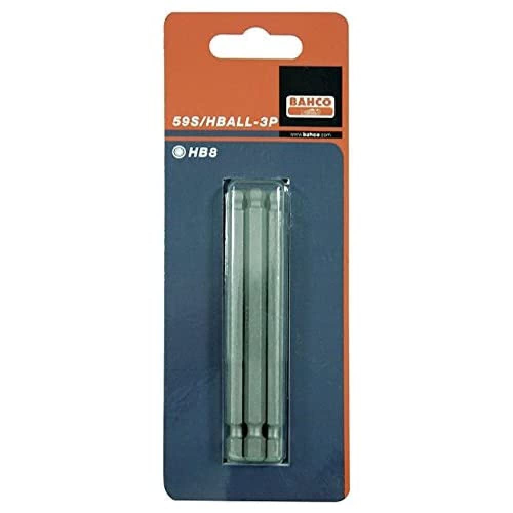 Puntas de destornillador estándar de 1/4" para tornillos de punta de bola de 89 mm - Ref: 59S/H8BALL - Unid: 1