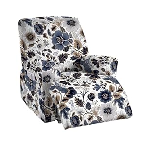 CRFATOP Printed Recliner Slipcover Stretch Reclining Chair Covers 4 Pieces Non Slip Recliner Sofa Slipcovers with Pocket Fitted Sofa Couch Cover Lazy Boy Chair Cover for Pet Kid Living Room,43