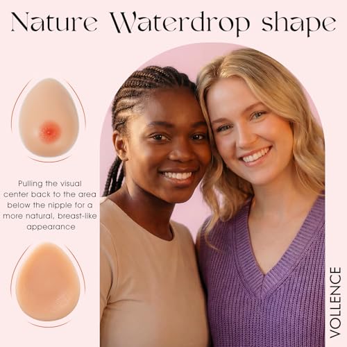 Image of Vollence One Pair Silicone Breast Forms Fake Boobs Crossdresser Prosthesis Mastectomy
